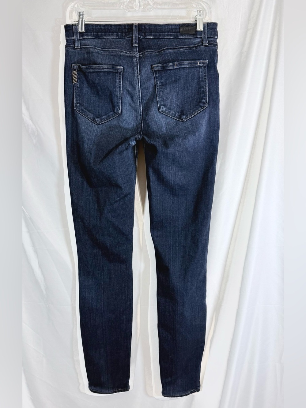 Paige "Hoxton Ultra Skinny" High Rise Dark Wash Skinny Jeans In Mona Color Sz 29 - Picture 6 of 11